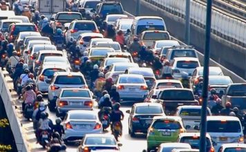 Trafic routier Bangkok Thaïlande