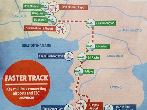 LA THAÏLANDE EN 2019: Ce que va changer le TGV des «trois aéroports» entre Bangkok et Pattaya