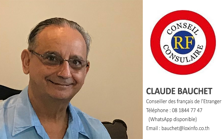 THAÏLANDE – COMMUNAUTÉ: Le conseiller consulaire Claude Bauchet à Bangkok le 2 décembre