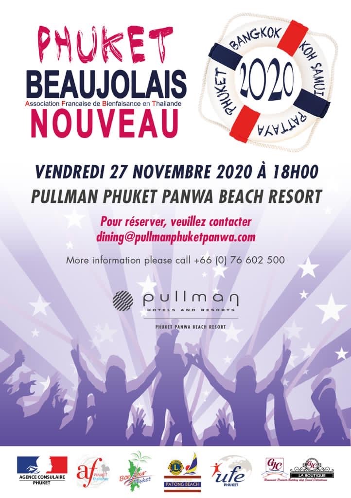 THAÏLANDE – COMMUNAUTÉ: Le 27 novembre, Phuket fêtera le Beaujolais Nouveau