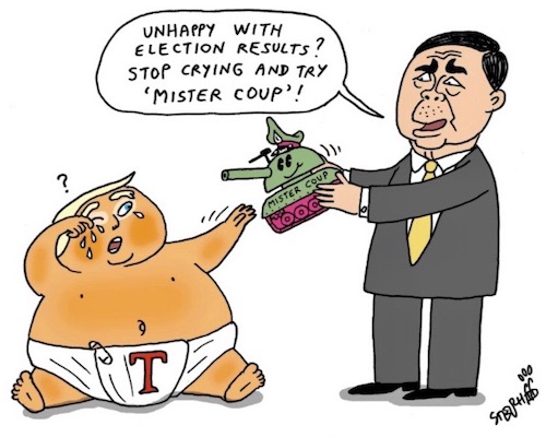 THAÏLANDE – DESSIN DE LA SEMAINE: Le coup d’état, ce remède aux contestations électorales