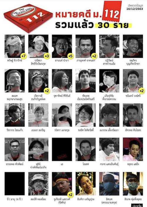 THAÏLANDE – JUSTICE: Voici les visages des accusés de Lèse majesté