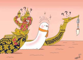 THAÏLANDE – DESSIN DE LA SEMAINE : Des barges inquiètes pour le royaume