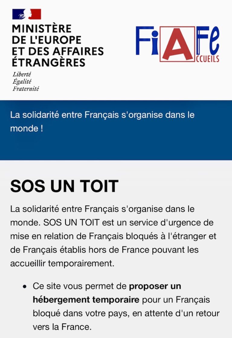 ASIE DU SUD EST – FRANCE : Sosuntoit.fr, l’application qui peut sauver la mise des français bloqués