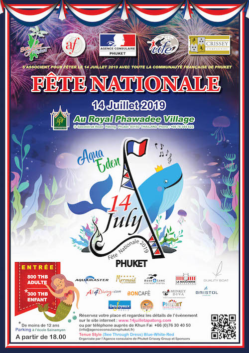 PHUKET: Rendez-vous le 14 juillet au Royal Phawadee Village de Patong