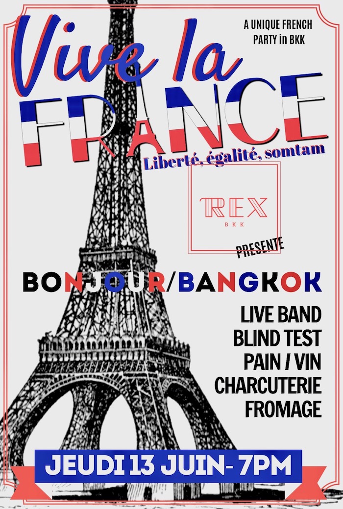 FESTIVAL: Le 13 juin, la France dans tous ses états au Rex à Bangkok