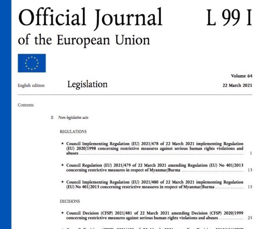 BIRMANIE – EUROPE: Quels sont les généraux birmans sanctionnés par l’UE ?