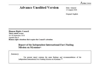 BIRMANIE – POLITIQUE: En 2018 déjà, l’ONU alertait sur l’impuissance du pouvoir civil face à l’armée