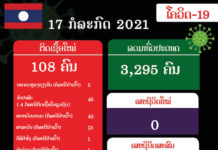 LAOS – COVID : 108 nouveaux cas de Covid 19 dans le pays