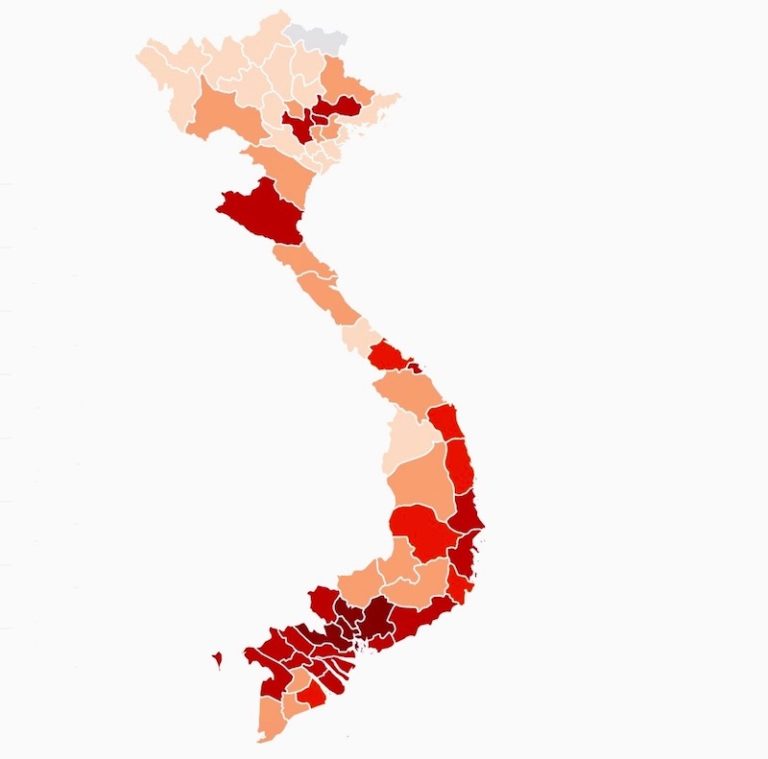 VIETNAM – COVID : Le pays compte plus de 410 000 contaminations depuis le début de la pandémie