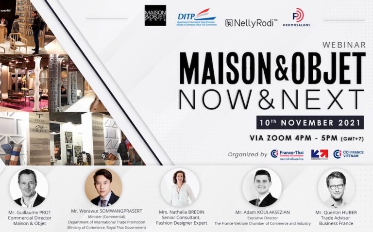 THAÏLANDE – WEBINAIRE : Le 10 novembre, l’art de vivre une opportunité d’échanges commerciaux