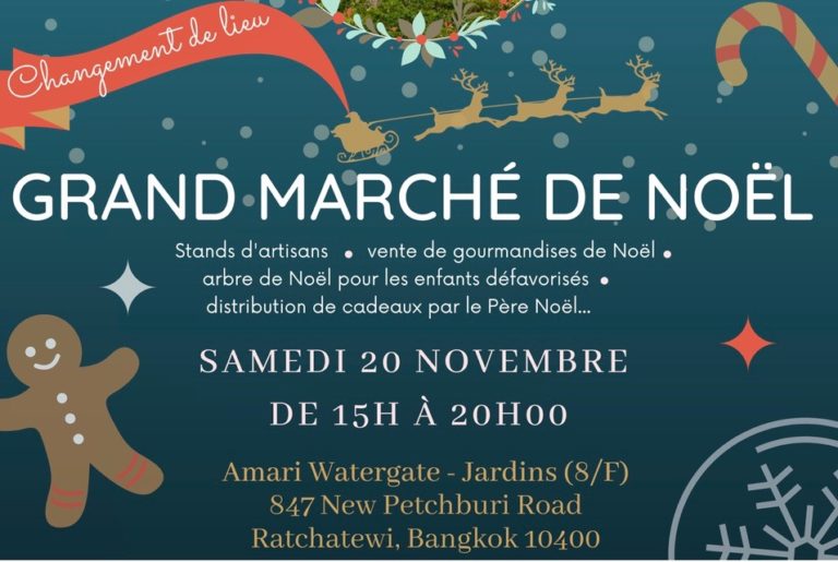 BANGKOK – COMMUNAUTÉ : Rendez-vous le 20 novembre pour le marché de Noël à l’Amari Watergate
