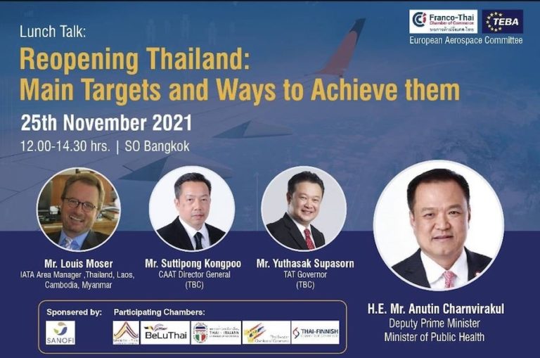BANGKOK – ÉCONOMIE : Cap sur le redémarrage économique thaïlandais avec la chambre de commerce franco-thaïe