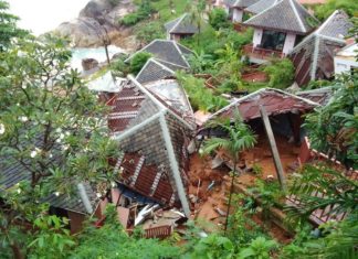 THAÏLANDE – TOURISME : A Samui, de luxueuses villas hôtelières englouties par un glissement de terrain Samui Merit Resort