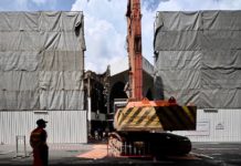 démolition du cinéma La Scala à Bangkok