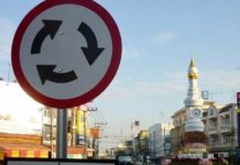 Signalisation routes en Thaïlande