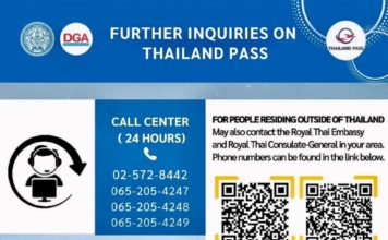 Thailand pass hotline
