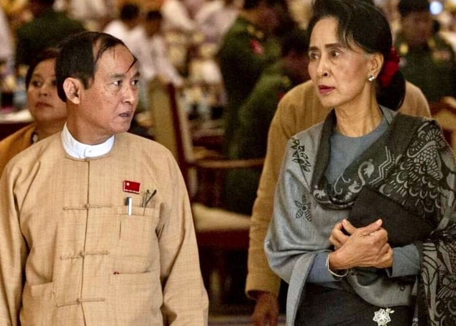 Aung San Suu Kyi et U Win Myint