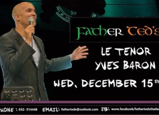 HUA HIN – CONCERT : Le ténor Yves Baron au Father Ted’s le 15 décembre Yves Baron Hua Hin