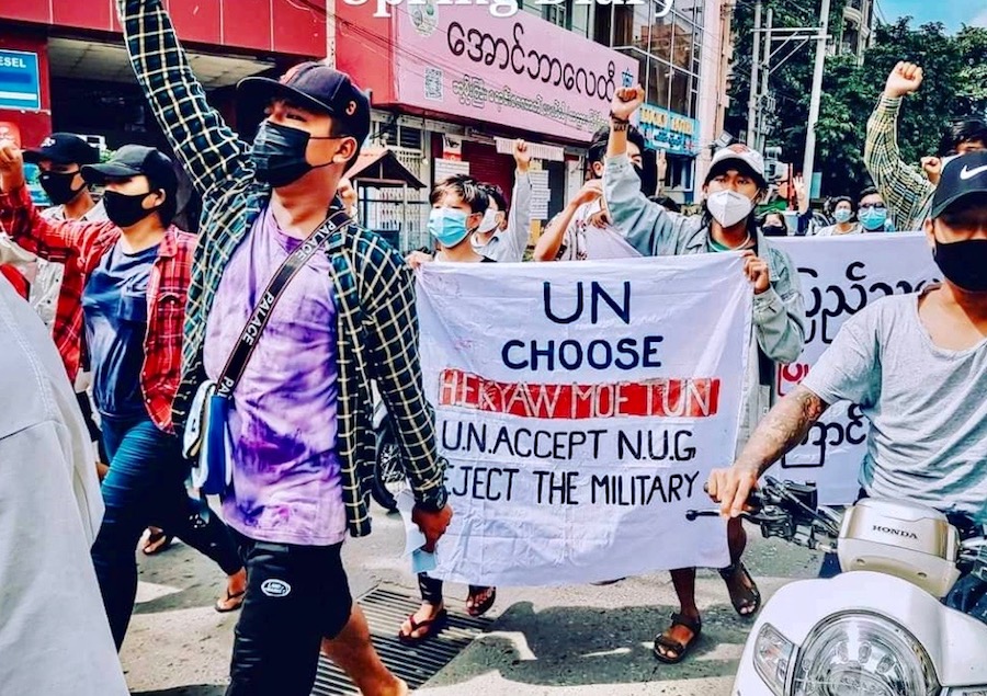 Manifestation à Mandalay