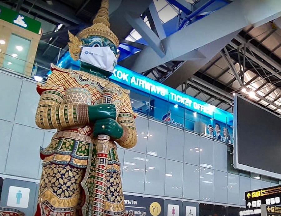 Thaïlande Suvarnabhumi aéroport covid