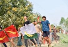 Manifestants en Birmanie