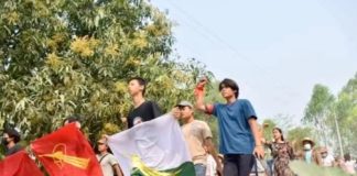 Manifestants en Birmanie