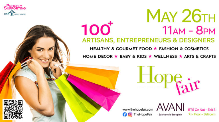 BANGKOK – INITIATIVE : Le 26 mai, « The Hope Fair » revient, pour la bonne cause