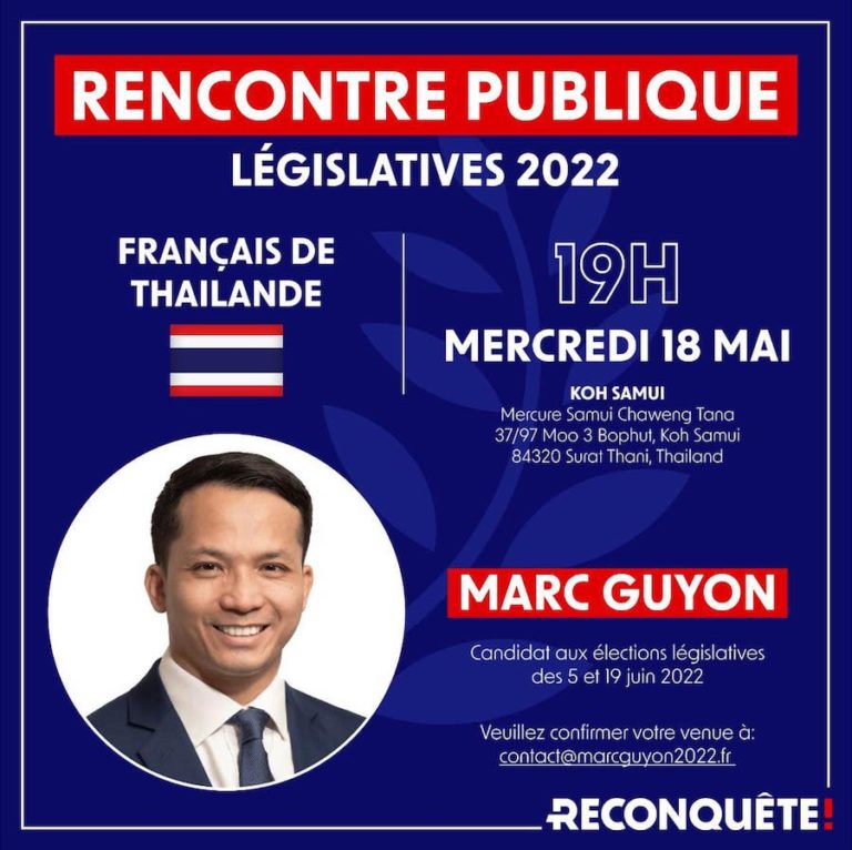ASIE – FRANCE : Venez rencontrer Marc Guyon, candidat du parti Reconquête pour les législatives