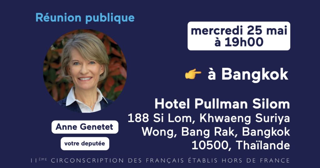 THAÏLANDE FRANCE Venez rencontrer Anne candidate de la