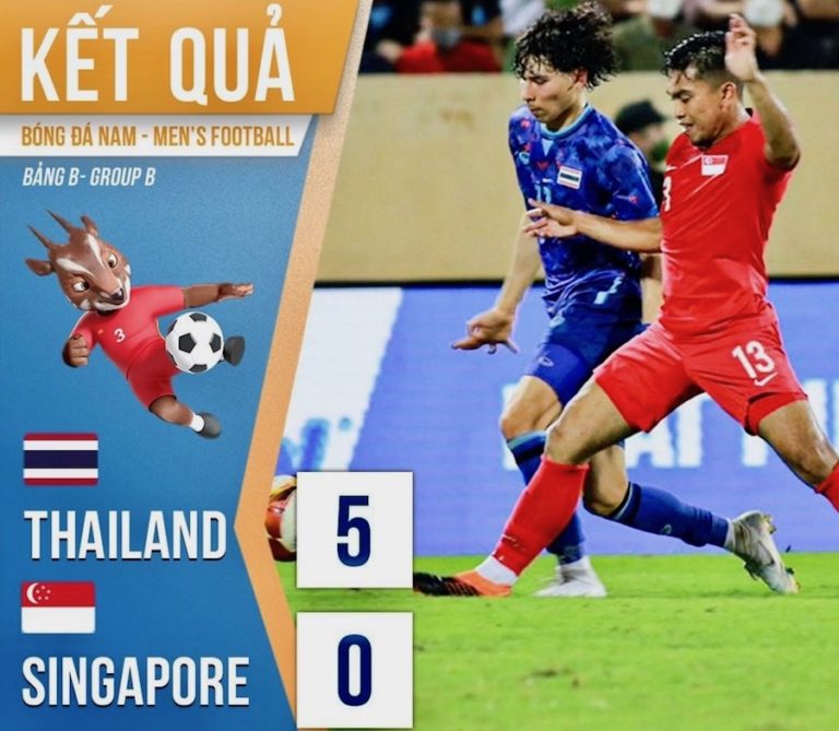 THAÏLANDE – SPORT : La Thaïlande bat Singapour 5-0 pour sa première victoire aux Jeux SEA de football