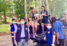Touristes britaniques perdues foret Thaïlande