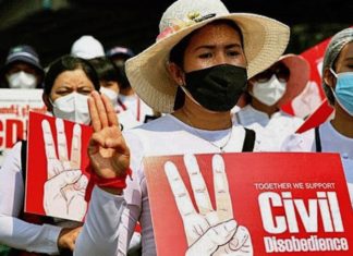 birmanie - manifestation