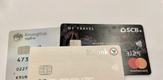 cartes de crédit Thaïlande