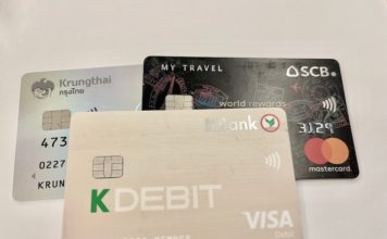 cartes de crédit Thaïlande