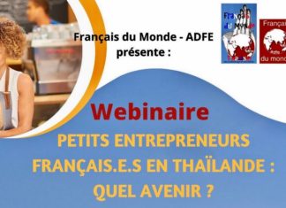 THAÏLANDE – WEBINAIRE : Le 23 juin, petits entrepreneurs français en Thaïlande, quel avenir ? séminaire ADFE Thailande