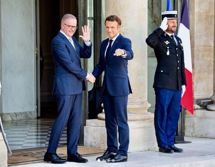Emmanuel Macron et Anthony Albanese