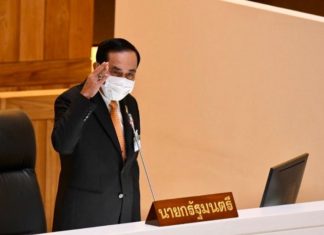 prayut motion de censure Thaïlande