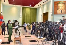 BIRMANIE – MÉDIAS : Un vidéo-journaliste japonais mis en examen par la junte conference presse birmani