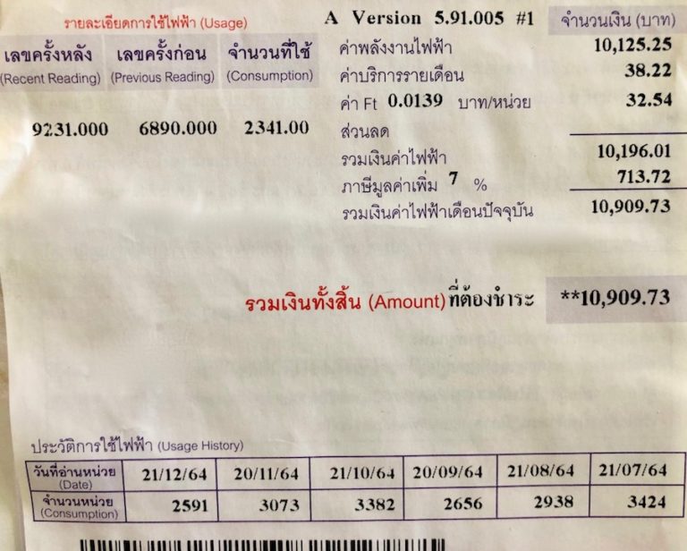THAÏLANDE – ÉCONOMIE : Moins 75% sur les factures d’électricité pour les ménages thaïlandais les plus modestes 
