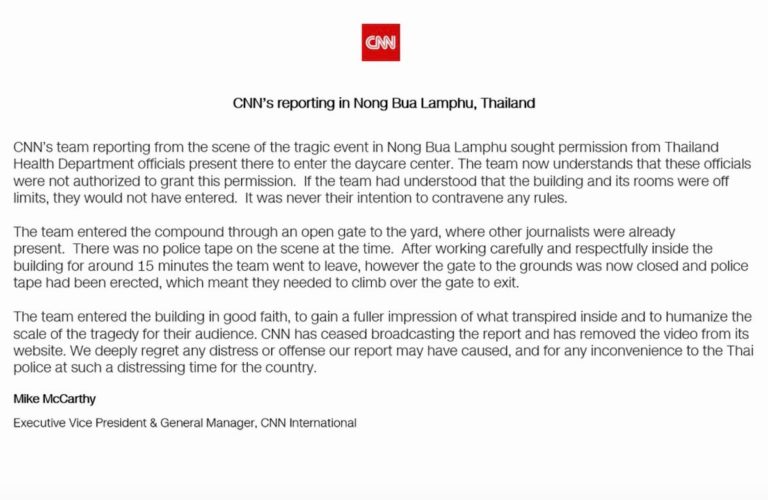 THAÏLANDE – TRAGÉDIE : La volte-face de CNN, face à la colère des Thaïlandais