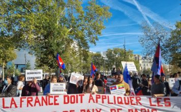 CAMBODGE – FRANCE : Les Cambodgiens se mobilisent pour les droits de l’homme à Paris Manifestation Cambodge à Paris