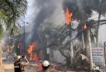 PATTAYA – INCENDIE : Accident près de la Soi Buakhao Pattaya incendie