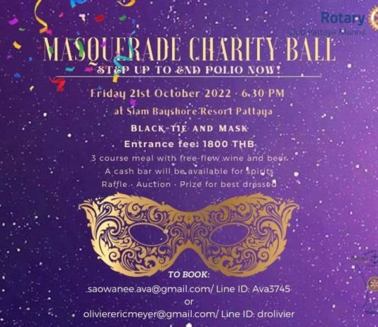 PATTAYA – INITIATIVE : Rendez vous le 21 octobre au Siam Bayshore pour lutter contre la polio rotary club Pattaya Marina