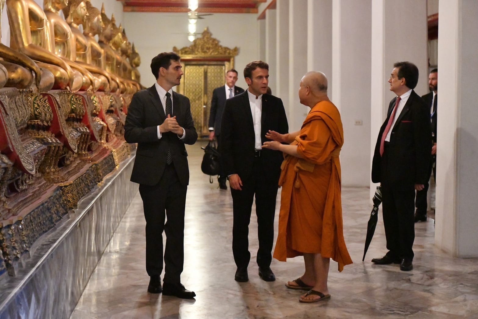 Macron au Wat Pho