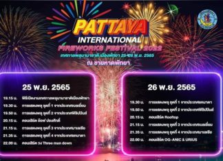 Pattaya feux d'artifices