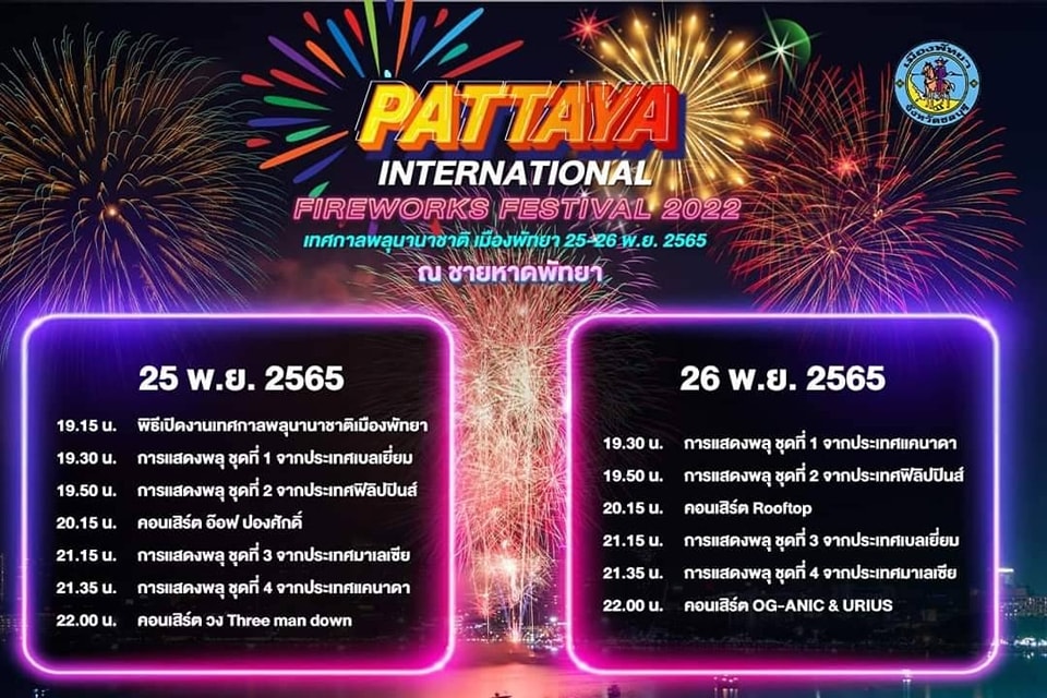 Pattaya feux d'artifices