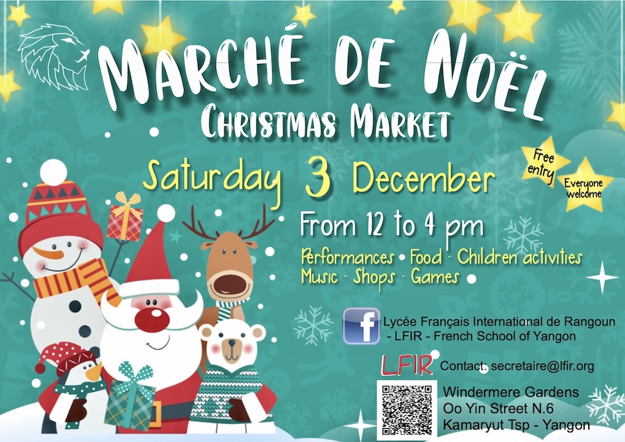 marché de noël Rangoun