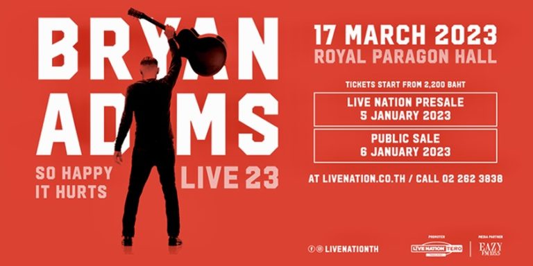 BANGKOK – CULTURE : Brian Adams en concert au Royal Paragon Hall le 17 mars
