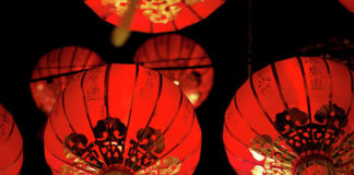 chine lanterne rouge